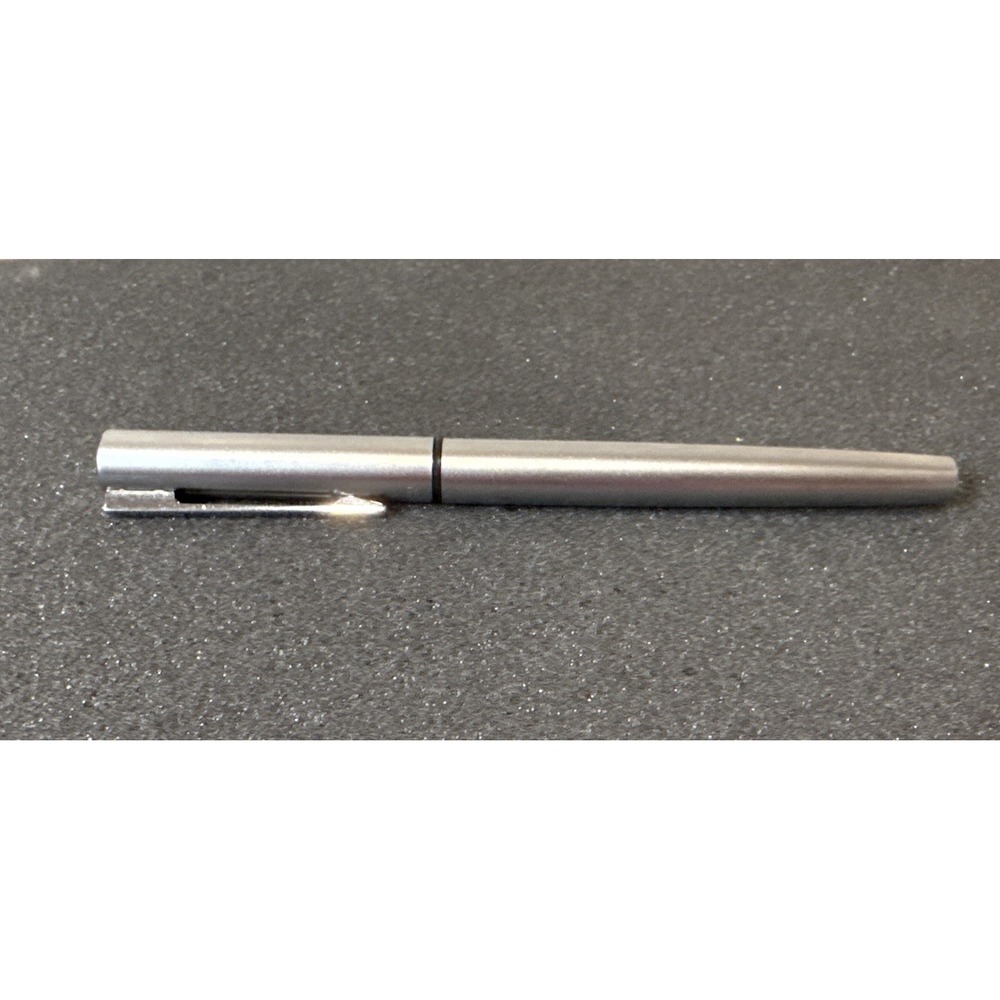 Vintage Waterman Graduate Fountain Pen Fine F Steel Nib Brushed Chrome France